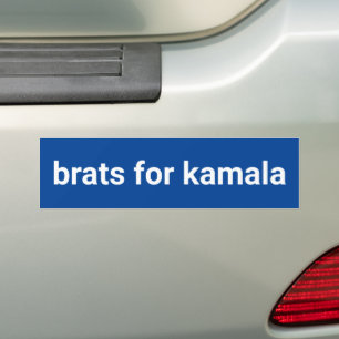 Adesivo Para Carro Brats para kamala, texto minimalista engraçado, br