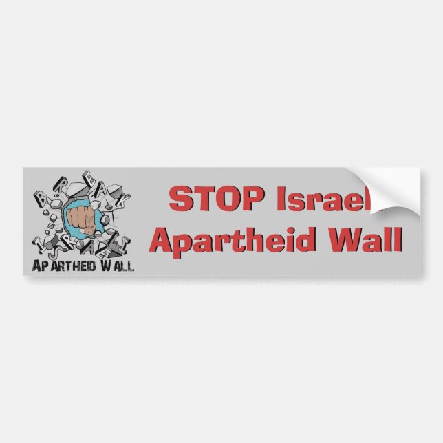 Adesivo Para Carro Break Israel Apartheid Wall (Frente)