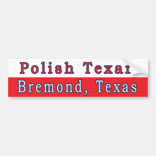 Adesivo Para Carro Bremond Polonês Texan Bumper Sticker