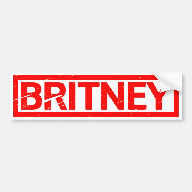 Adesivo Para Carro Britney Stamp (Frente)