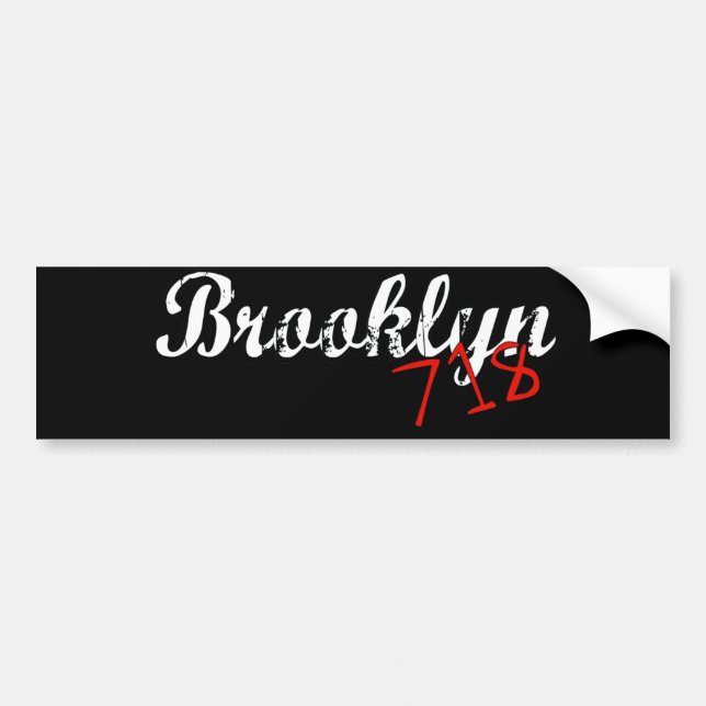 Adesivo Para Carro Brooklyn 718 (Frente)