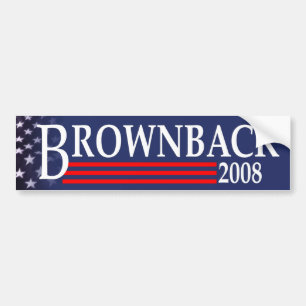 Adesivo Para Carro Brownback para o presidente autocolante no vidro