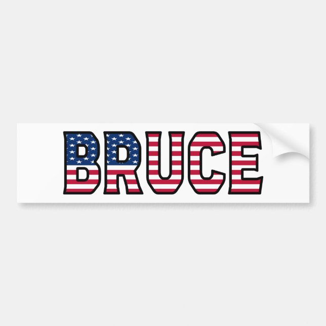 Adesivo Para Carro Bruce Name Vorname USA Aufkleber Sticker Auto (Frente)