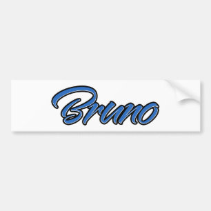 Adesivo Para Carro Bruno Name blue Aufkleber Sticker Autoaufkleber