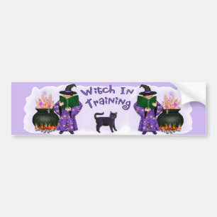 Adesivo Para Carro Bruxa no Treinamento
