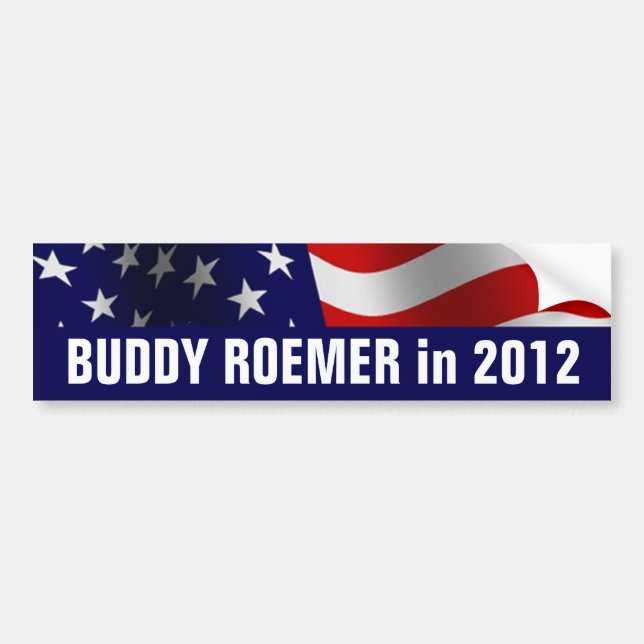 Adesivo Para Carro Buddy Roemer para Presidente em 2012 (Frente)