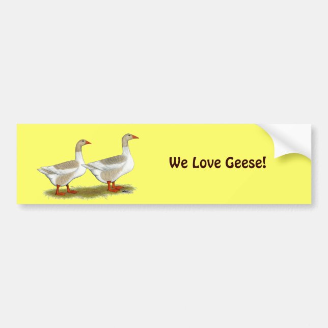 Adesivo Para Carro Buff Pomeranian Saddleback Geese (Frente)