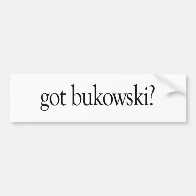 Adesivo Para Carro Bukowski obtido (Frente)