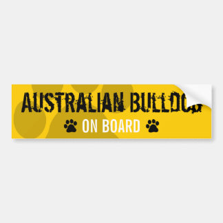 Adesivo Para Carro Buldogue australiano a bordo