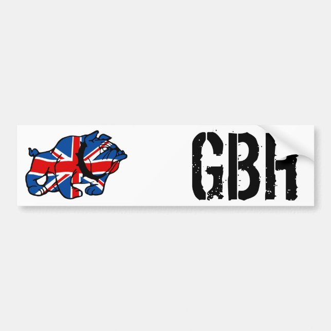 Adesivo Para Carro Buldogue de Union Jack (Frente)