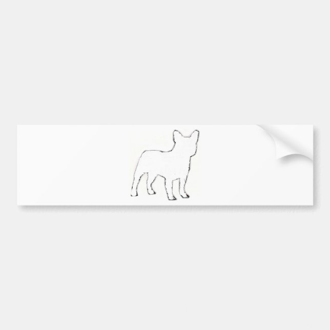 Adesivo Para Carro buldogue francês (Frente)