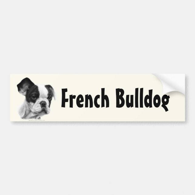 Adesivo Para Carro Buldogue francês (Frente)