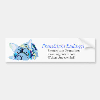 Adesivo Para Carro Buldogue Francês Azul