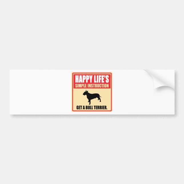 Adesivo Para Carro Bull terrier (Frente)
