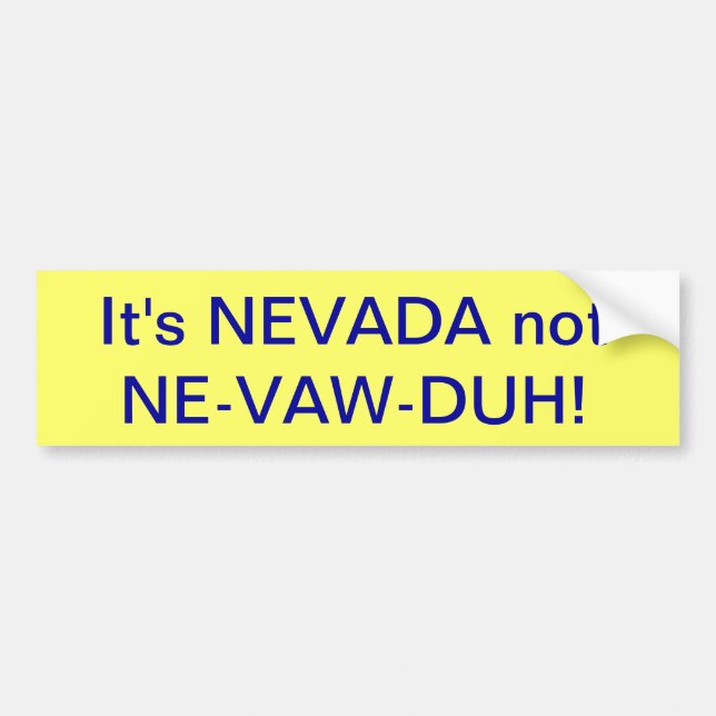 Adesivo Para Carro bumbersticker de nevada (Frente)