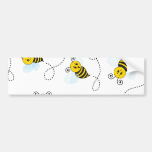 Adesivo Para Carro Bumblebee Flying Yellow Black Bumble Bee
