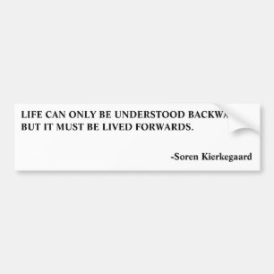 ADESIVO PARA CARRO BUMPER-LIFE-KIERKEGAARD