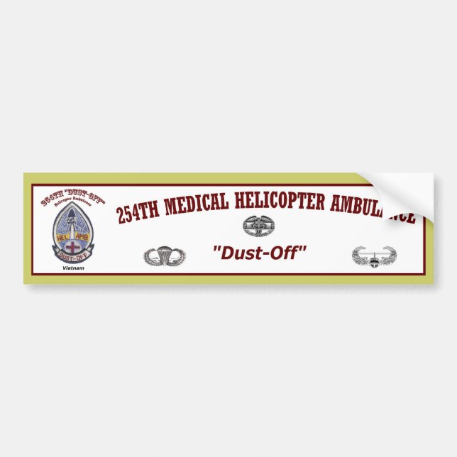 Adesivo Para Carro Bumper.Sticker_254th_Dust-off (Frente)