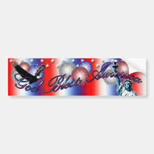 Adesivo Para Carro Bumper Sticker Americano Patriótico da América deu