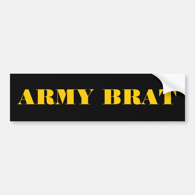 Adesivo Para Carro Bumper Sticker Army Brat (Frente)