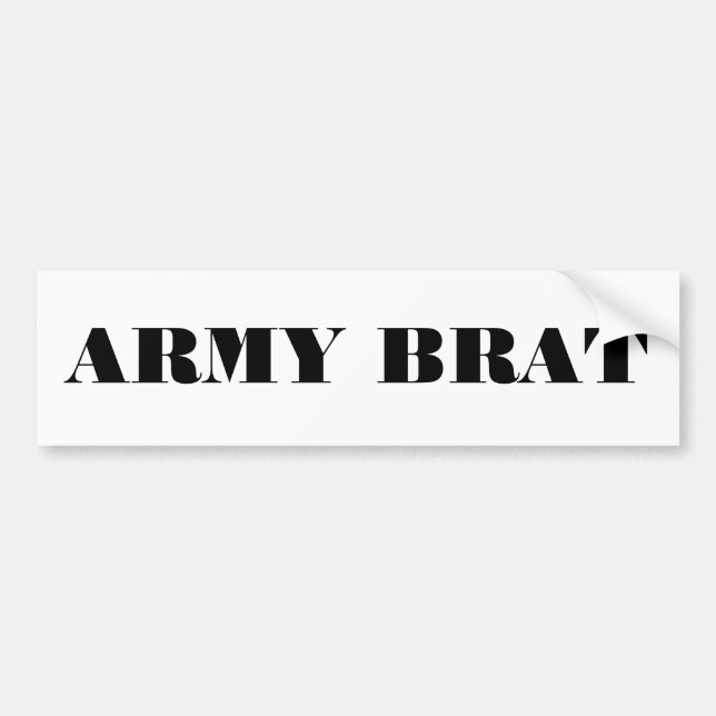 Adesivo Para Carro Bumper Sticker Army Brat (Frente)