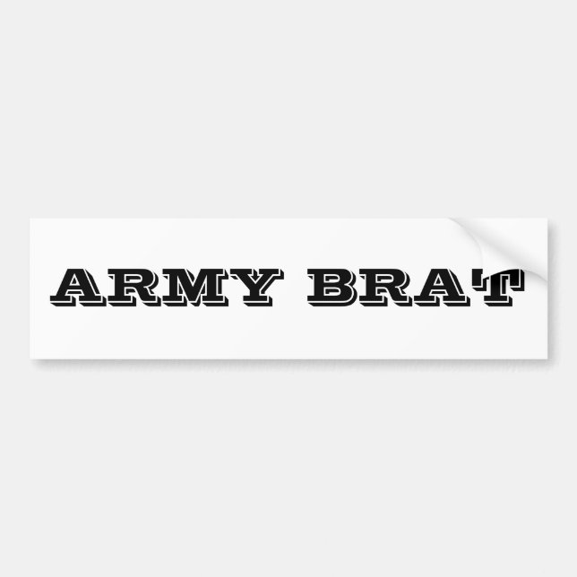 Adesivo Para Carro Bumper Sticker Army Brat (Frente)