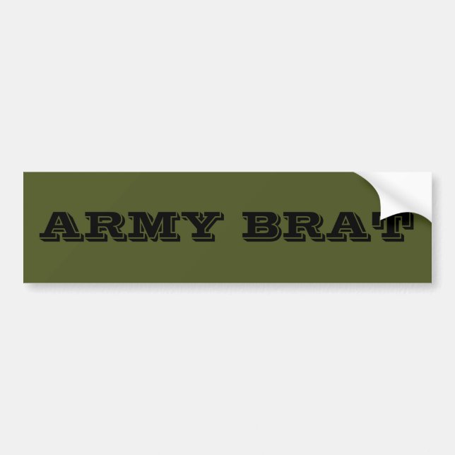 Adesivo Para Carro Bumper Sticker Army Brat (Frente)
