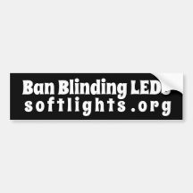 Bumper Sticker, Ban Blinking Lights