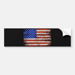 Adesivo Para Carro Bumper Sticker clássico de Bandeira Americana
