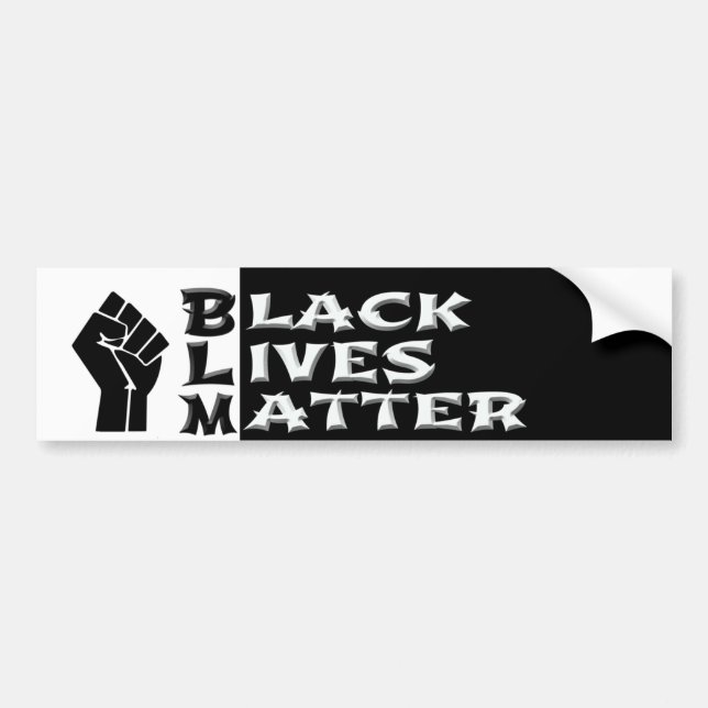 Adesivo Para Carro Bumper Sticker com a mensagem Black Lives Matter (Frente)