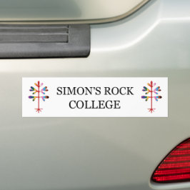 Adesivo Para Carro Bumper Sticker com SRC Preto e Folhas de Orgulho