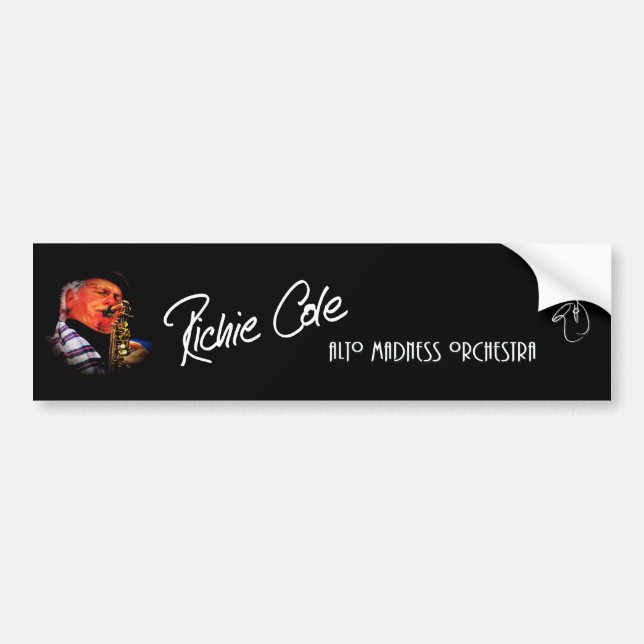 Adesivo Para Carro Bumper Sticker da Orquestra Richie Cole Alto Madne (Frente)