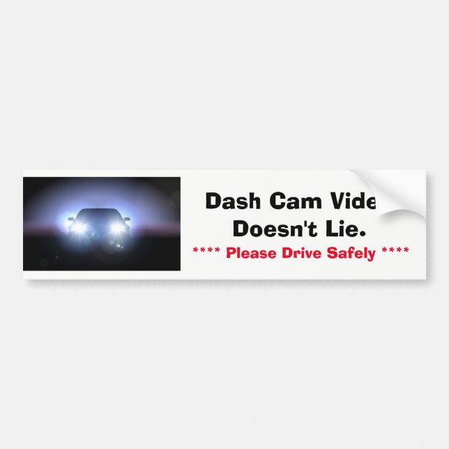 Adesivo Para Carro Bumper Sticker - Dash Cam Video (Frente)