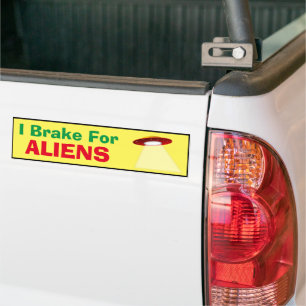 Adesivo Para Carro Bumper Sticker - I Braço para Aliens