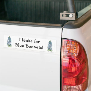Adesivo Para Carro Bumper Sticker - I Brake For Blue Bonnets