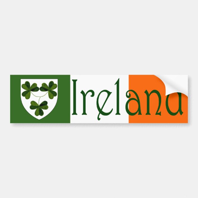 Adesivo Para Carro Bumper Sticker Irlanda (Frente)