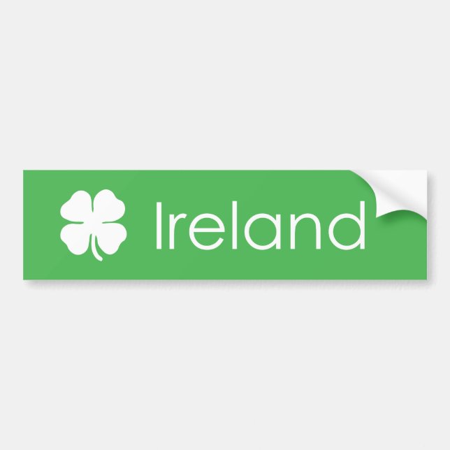 Adesivo Para Carro Bumper Sticker Irlanda (Frente)