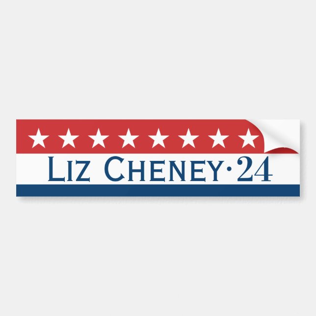 Adesivo Para Carro Bumper Sticker Liz Cheney 2024 (Frente)
