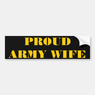 Adesivo Para Carro Bumper Sticker Orgulho Esposa do Exército