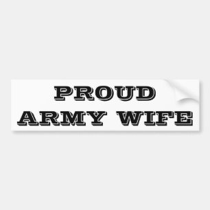 Adesivo Para Carro Bumper Sticker Orgulho Esposa do Exército