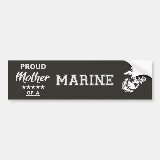 Adesivo Para Carro Bumper Sticker (Orgulhoso Pai de uma MARINA) (Frente)