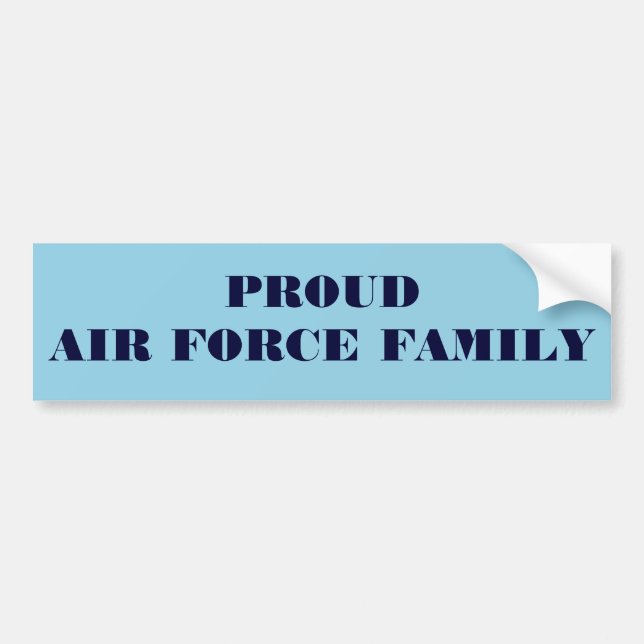 Adesivo Para Carro Bumper Sticker Proud Air Force Family (Frente)