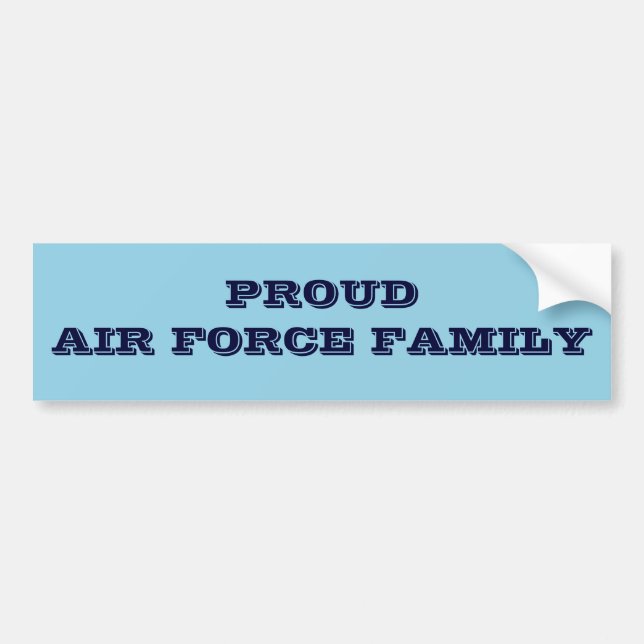 Adesivo Para Carro Bumper Sticker Proud Air Force Family (Frente)