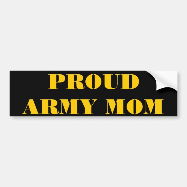 Adesivo Para Carro Bumper Sticker Proud Army Mãe (Frente)
