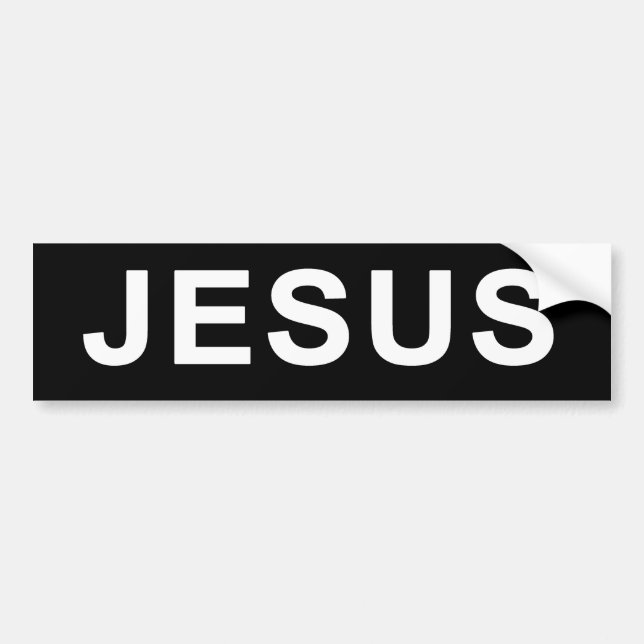 Adesivo Para Carro Bumper Sticker Que Diz Jesus (Frente)