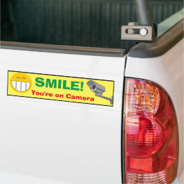 Adesivo Para Carro Bumper Sticker - Sorria Você está na câmera