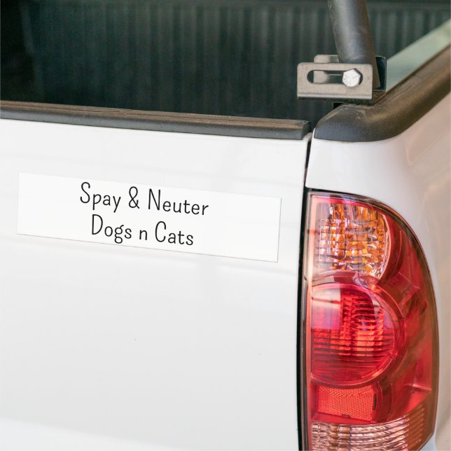 Adesivo Para Carro Bumper Sticker Spay & Neuter Dogs & Cats (No caminhão)