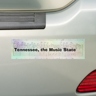 Adesivo Para Carro Bumper Sticker Tennessee no estado da música