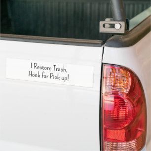 Adesivo Para Carro Bumper Sticker Trash Restore Honk