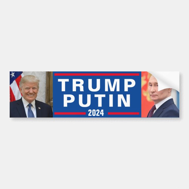 Adesivo Para Carro Bumper Sticker TRUMP/PUTIN 2024 (Frente)